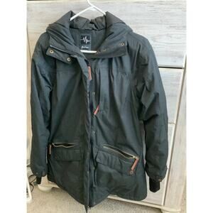 Pulse Women's Medium Gray Ski Snow Jacket with Fur Hood